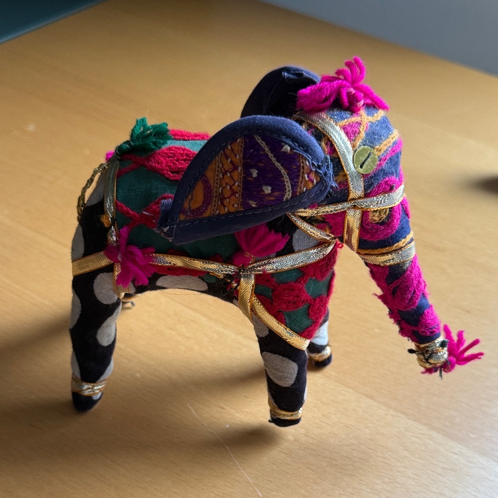 Colorful Fabric Elephant Decor